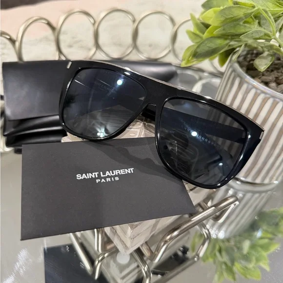 Saint Laurent SL1 Combo Sunglasses Black/Grey Lenses UNISEX display picture 2